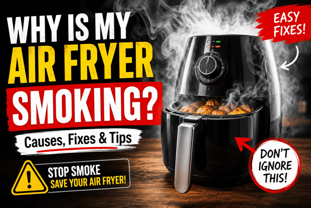 why is my air fryer smoking smoke