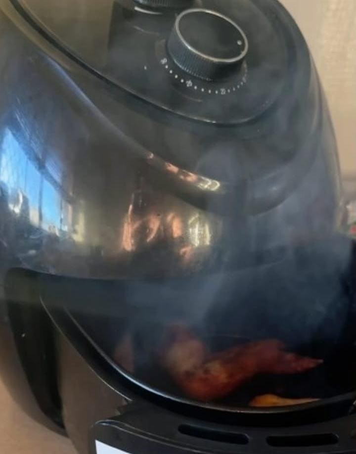 why is my air fryer smoking